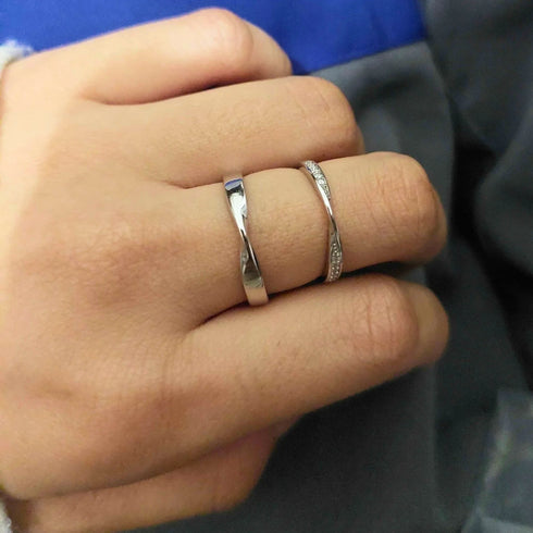 Unisex Moissanite Wedding Band Ann